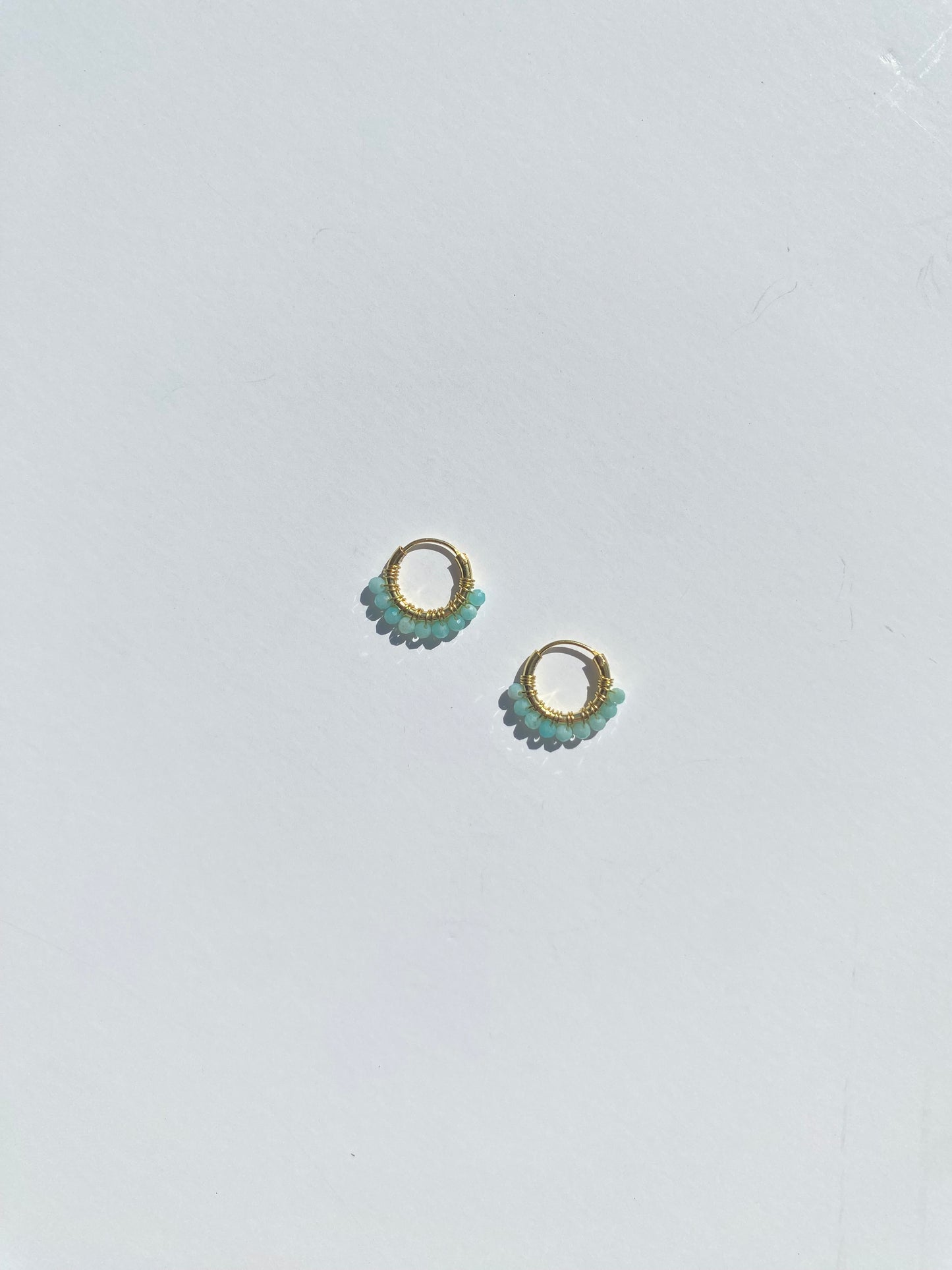 Alina Earring Gold - Amazonite