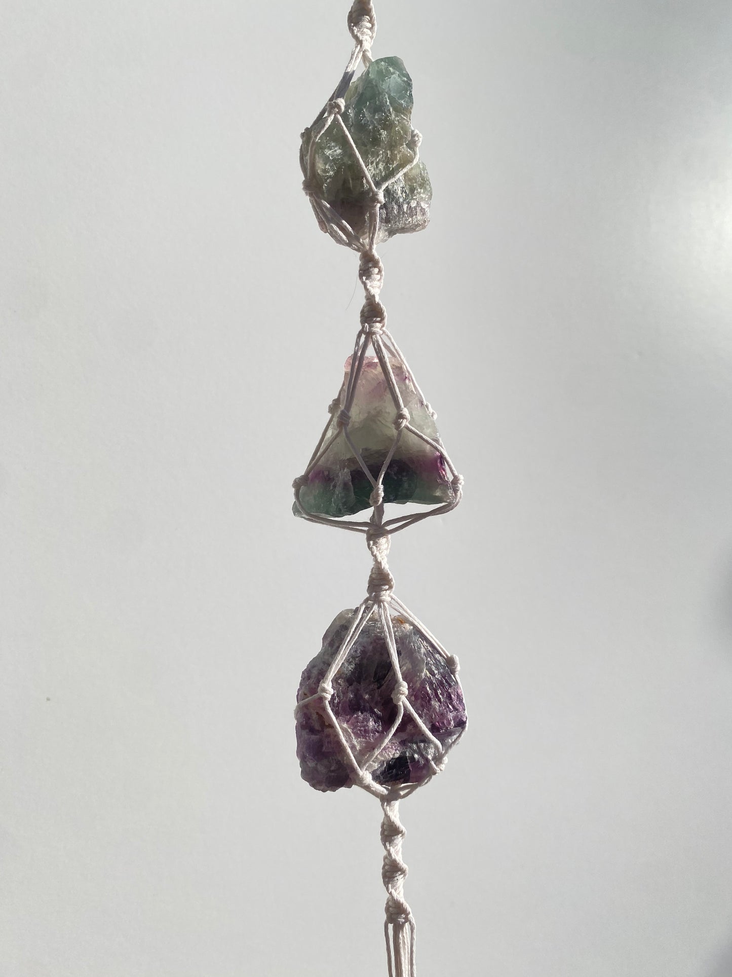 Fluorite Macrame Hanger