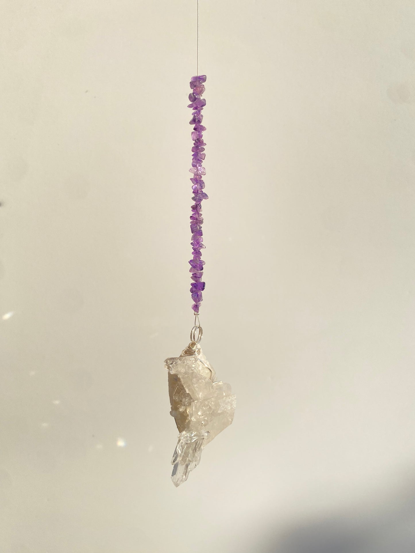 Clear Quartz Cluster Hanger