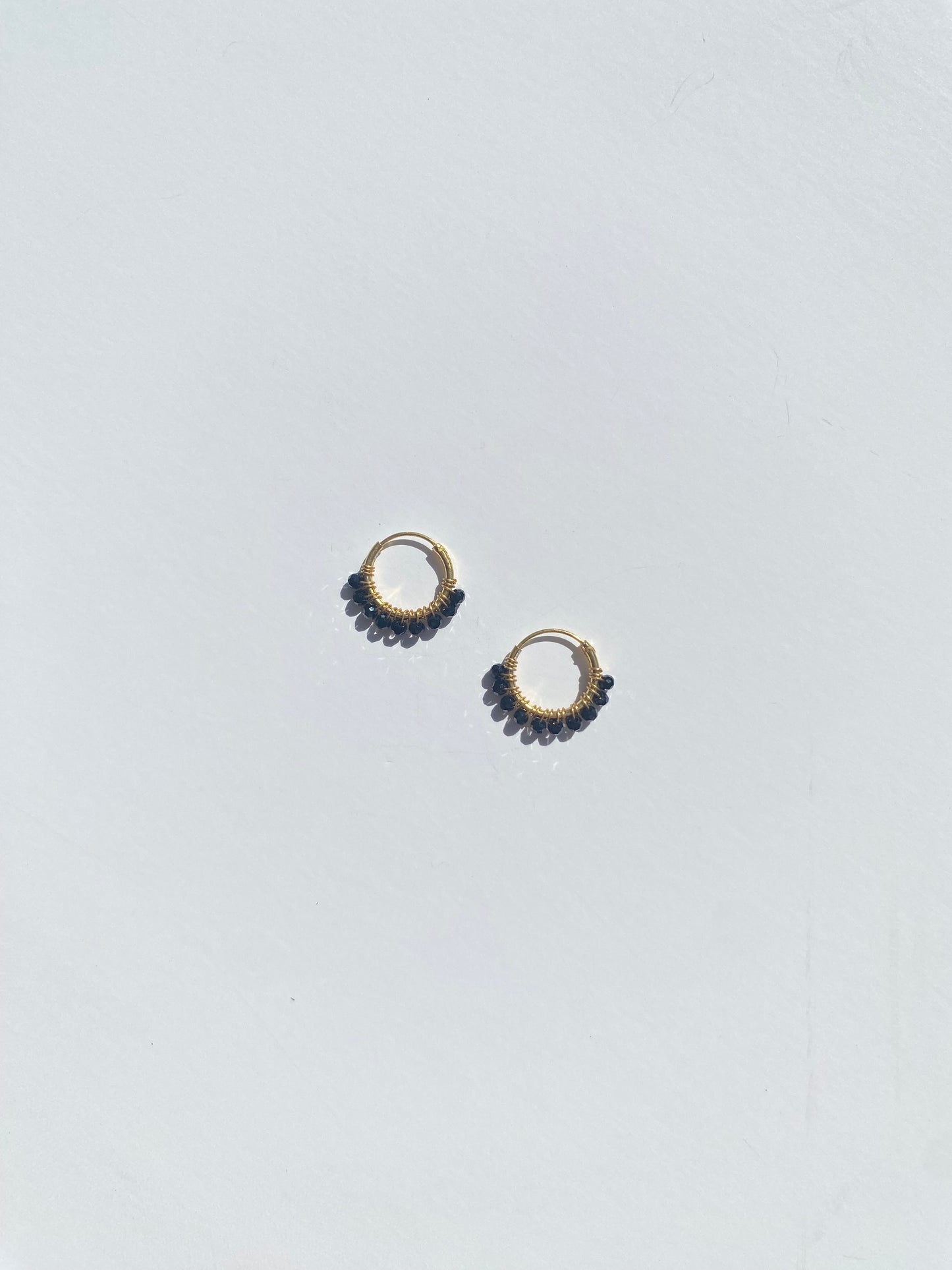 Alina Earring Gold - Black Spinel