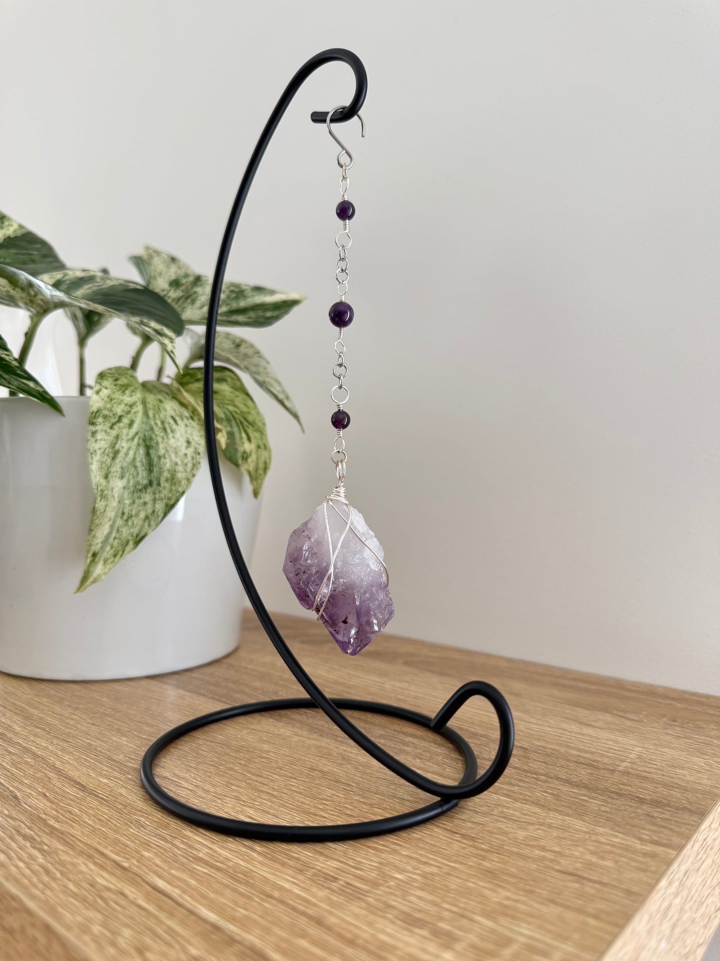 Amethyst Wrapped Gemstone Stand