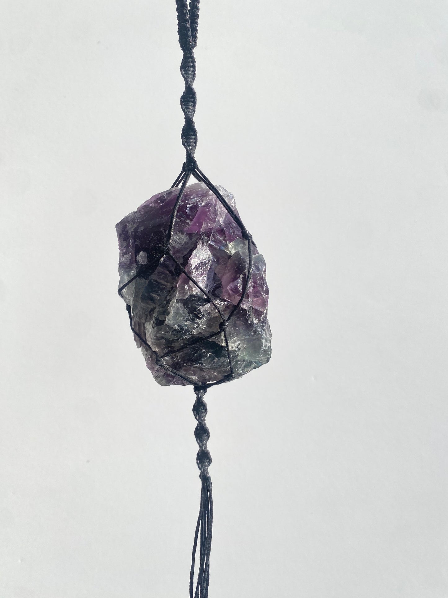 Fluorite Macrame Hanger