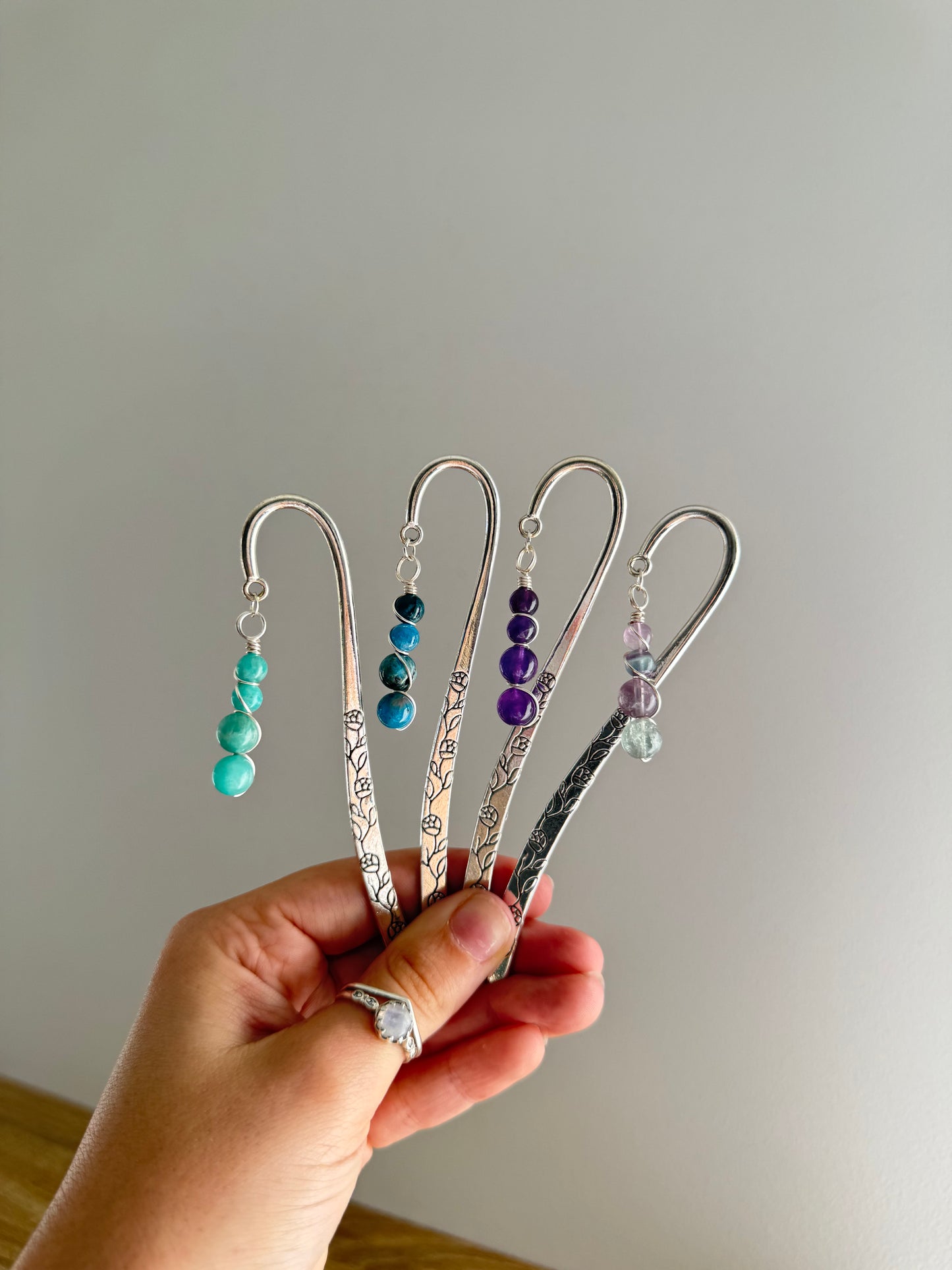 Flower Bookmark - Amethyst