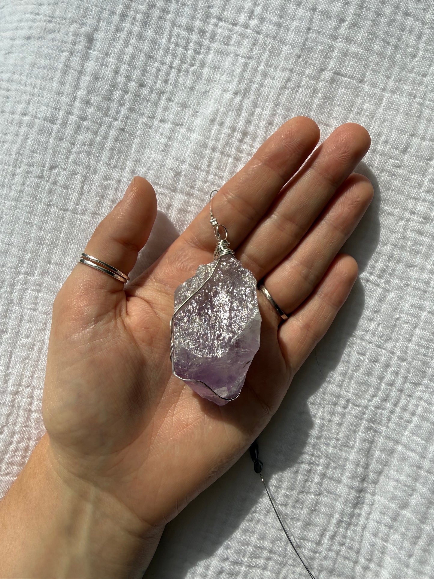 Amethyst Wrapped Hanger