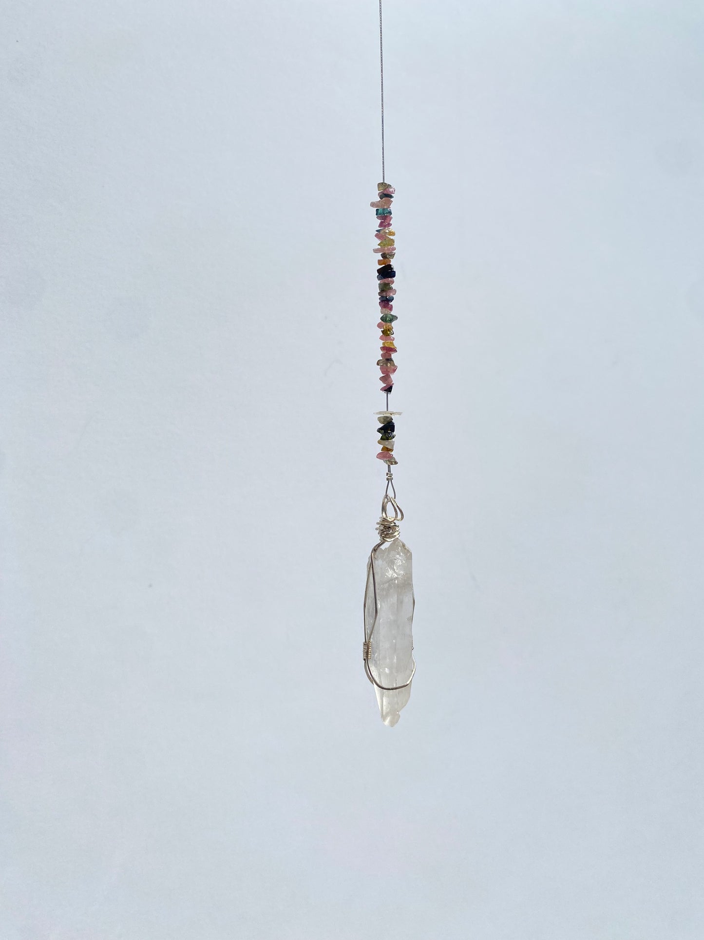 Clear Quartz Wrapped Hanger