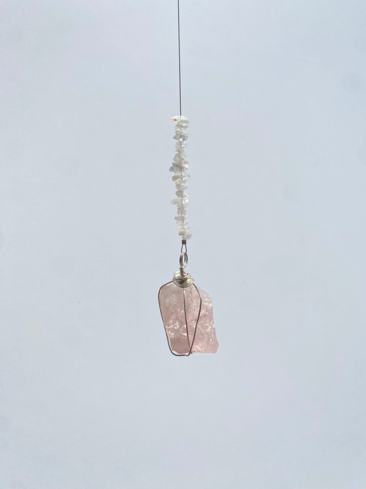Rose Quartz Wrapped Hanger