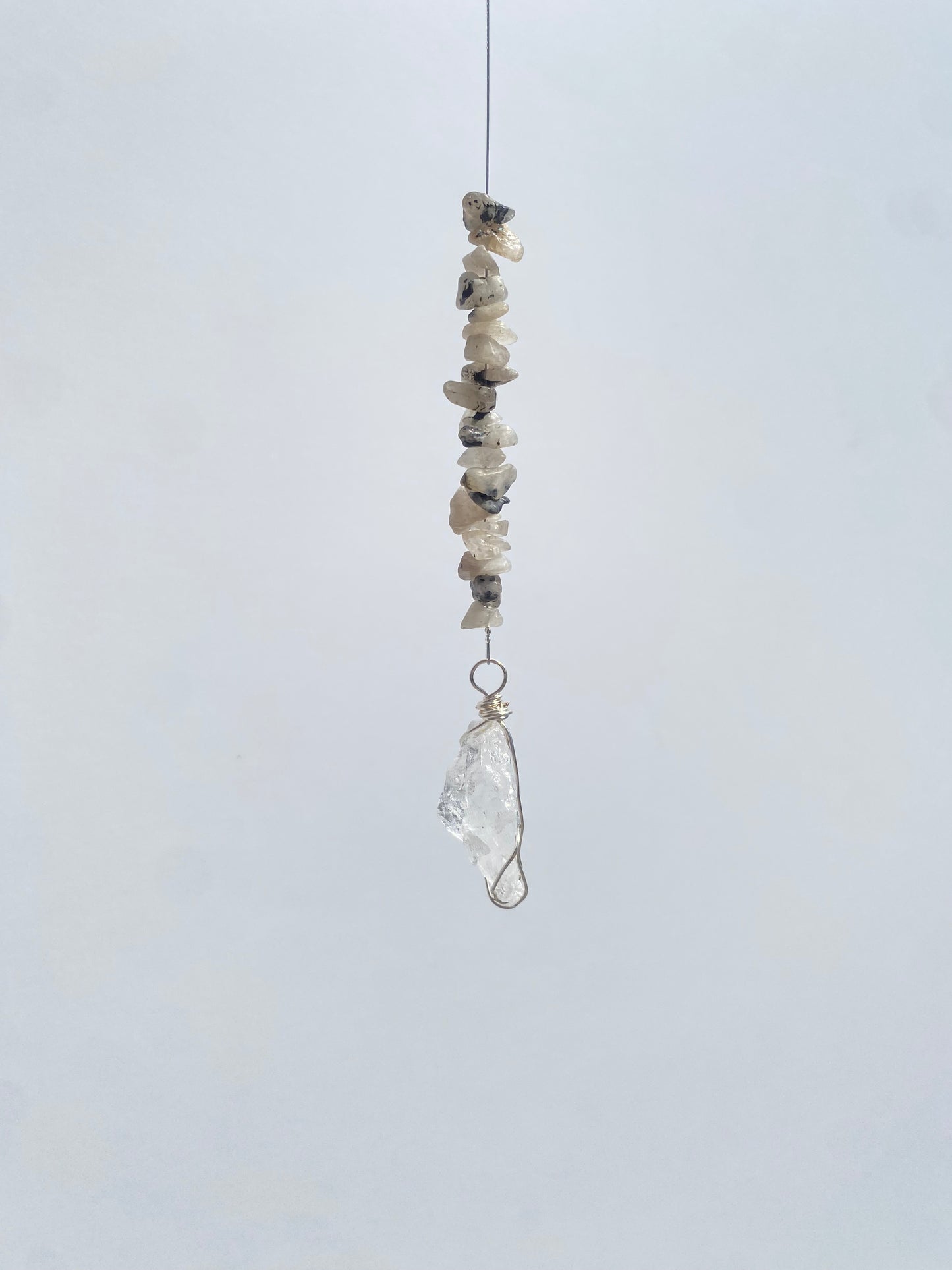 Clear Quartz Wrapped Hanger