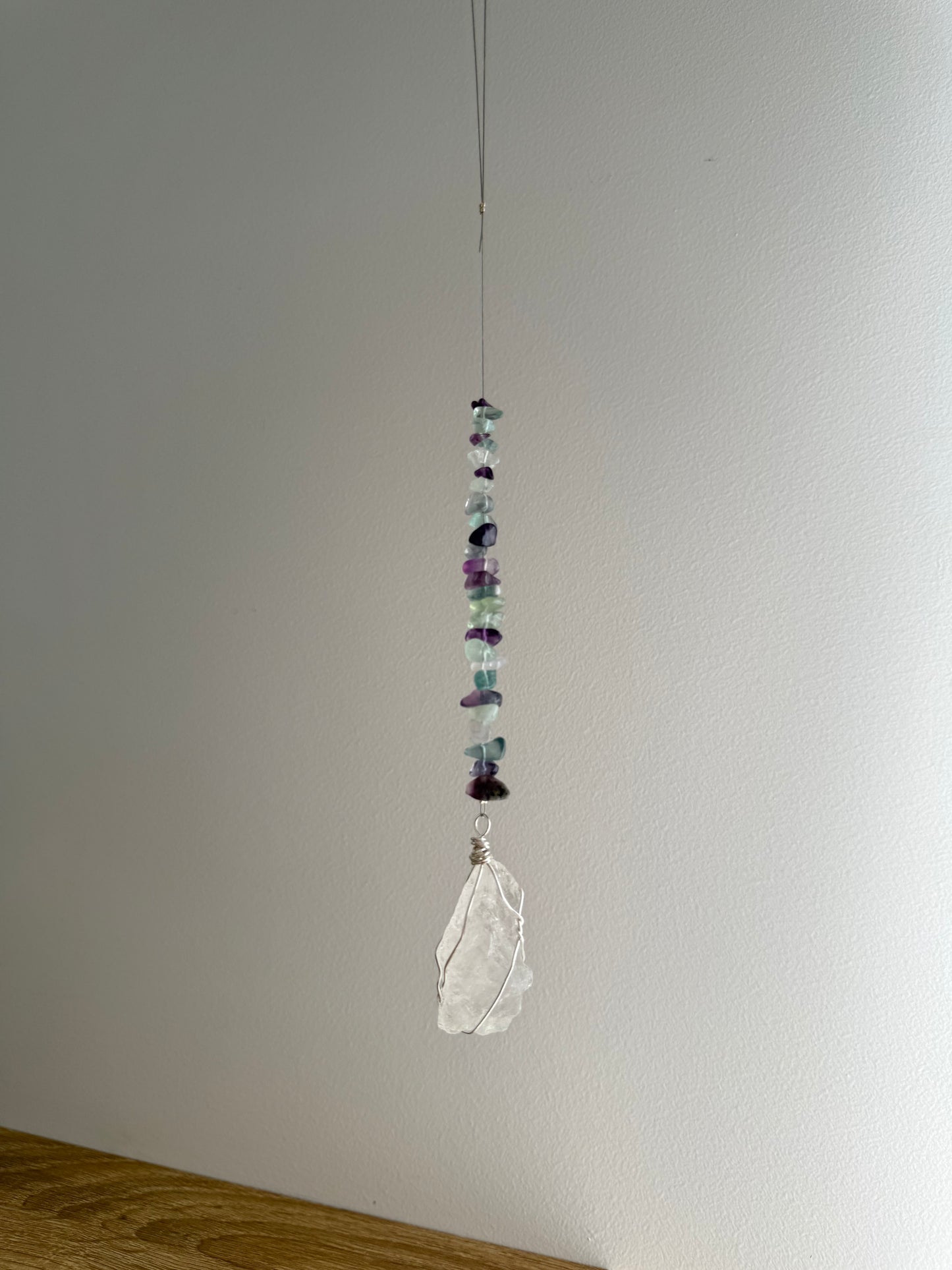 Clear Quartz Wrapped Hanger