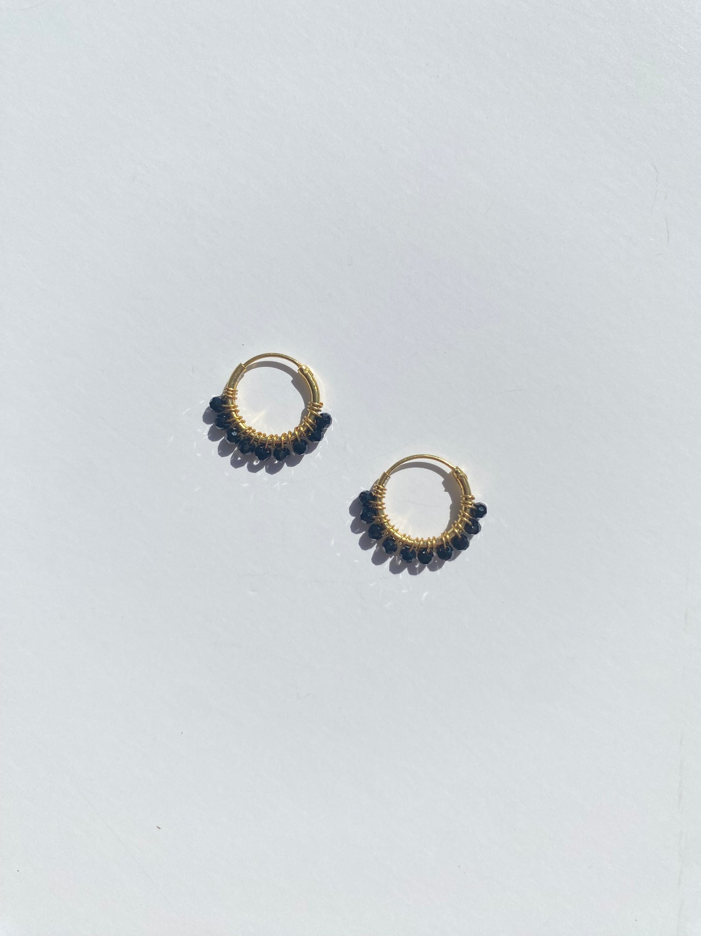 Alina Earring Gold - Black Spinel