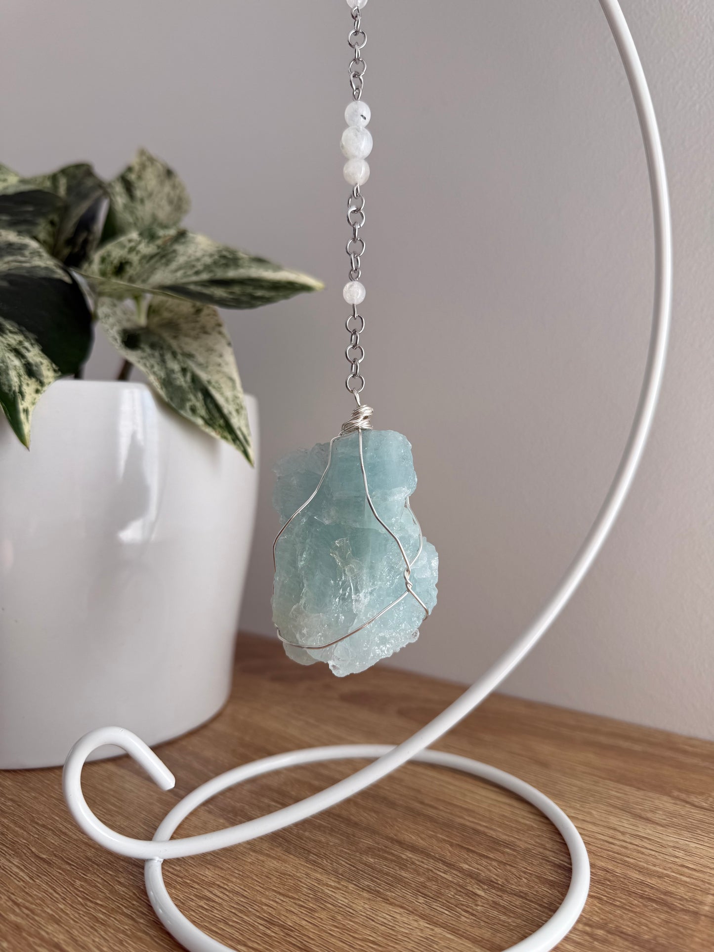 Aquamarine Wrapped Hanger Stand
