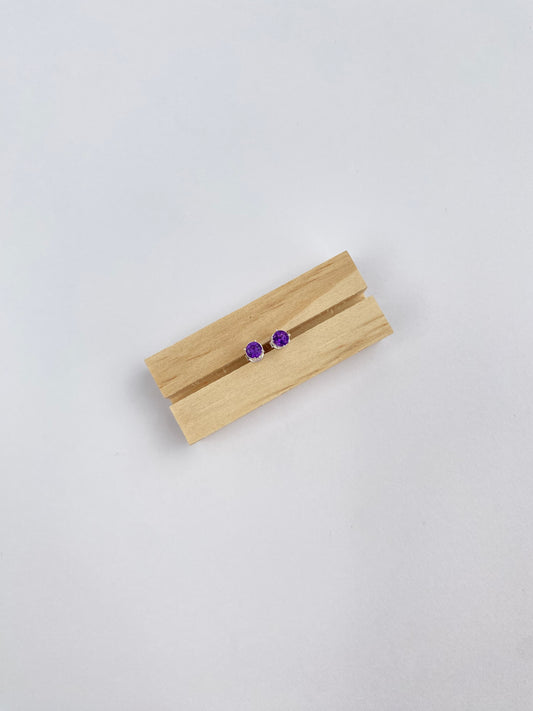 Petra Studs - Amethyst