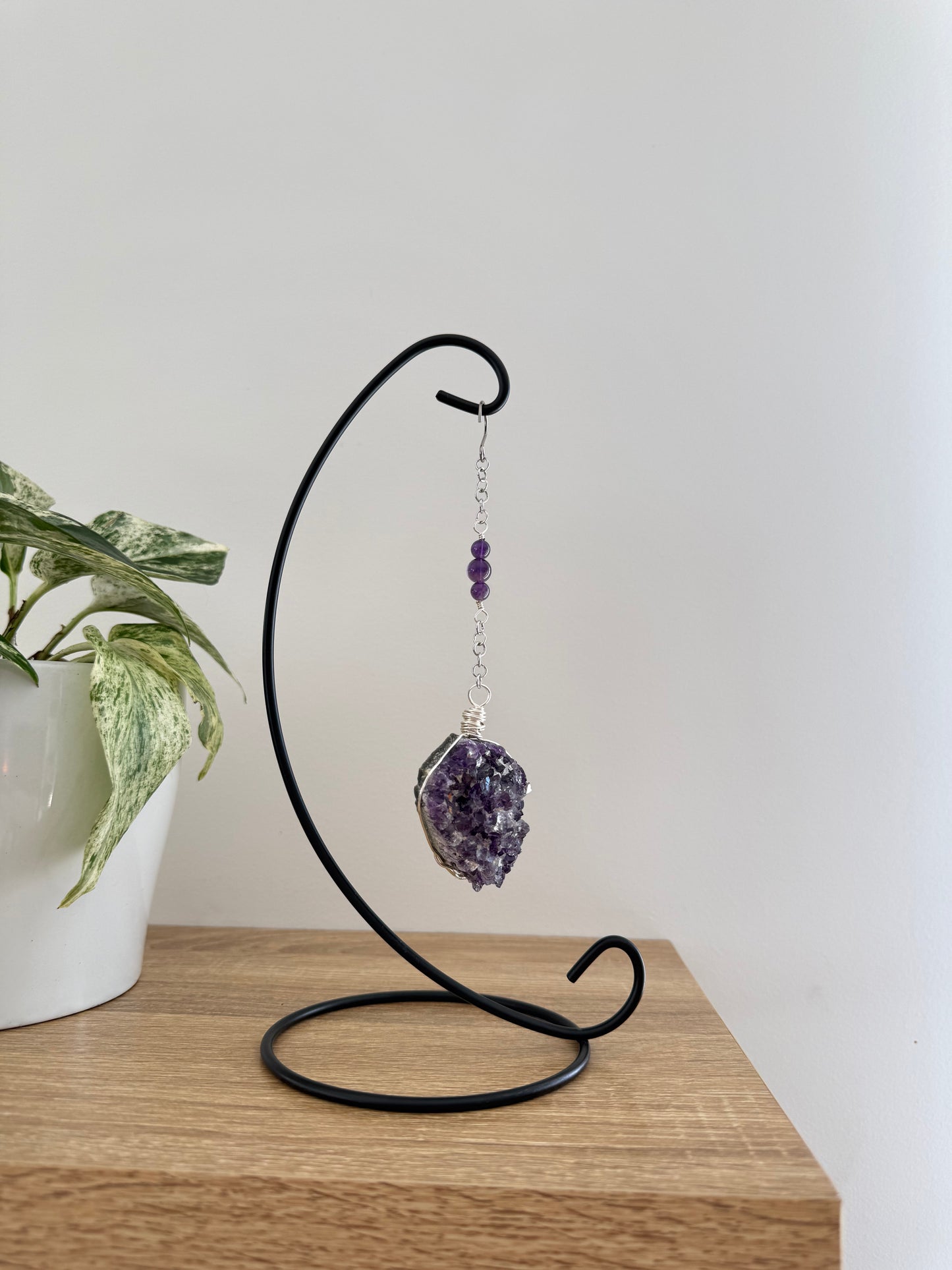 Amethyst Wrapped Cluster Stand