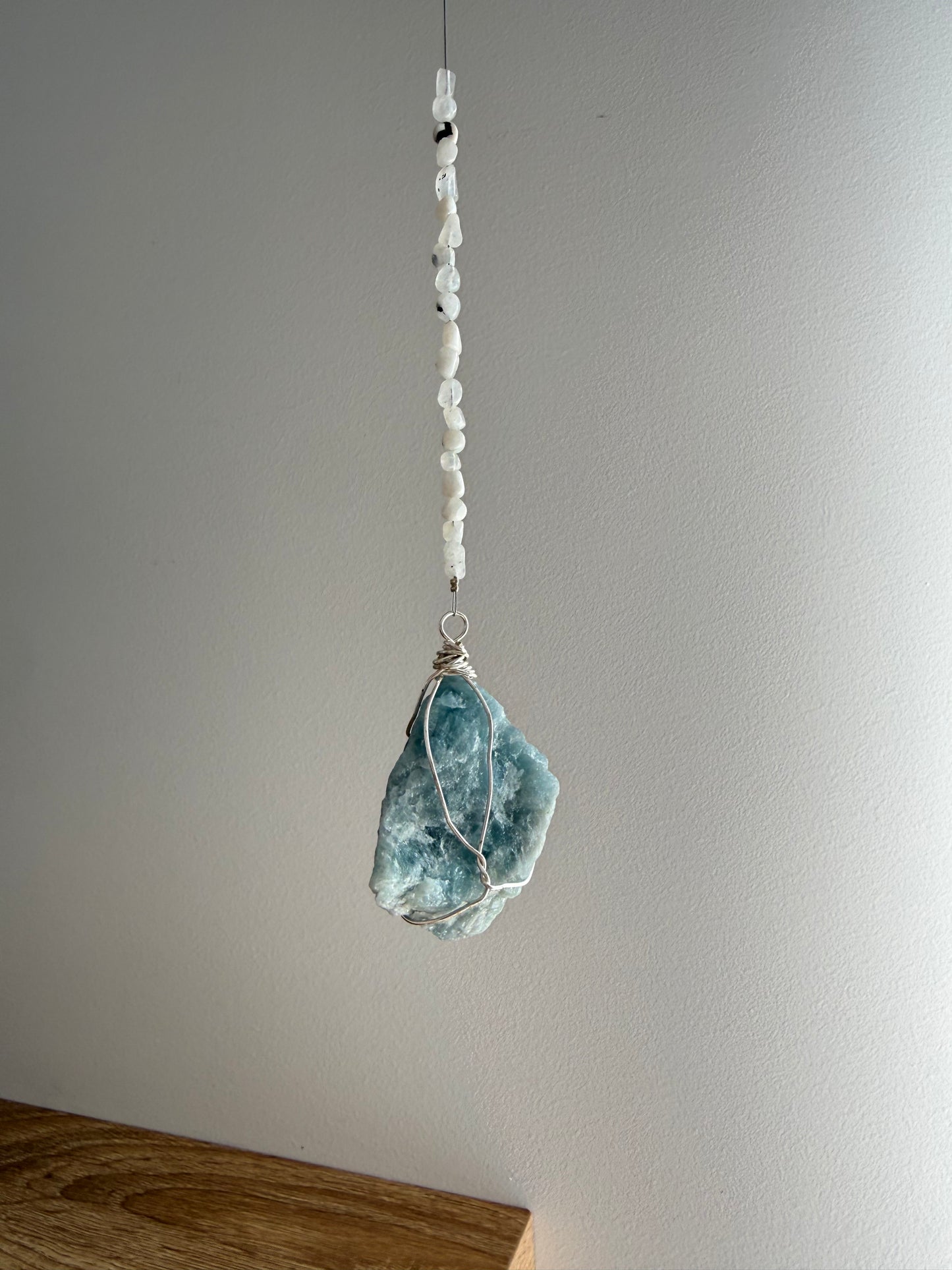 Aquamarine Wrapped Hanger