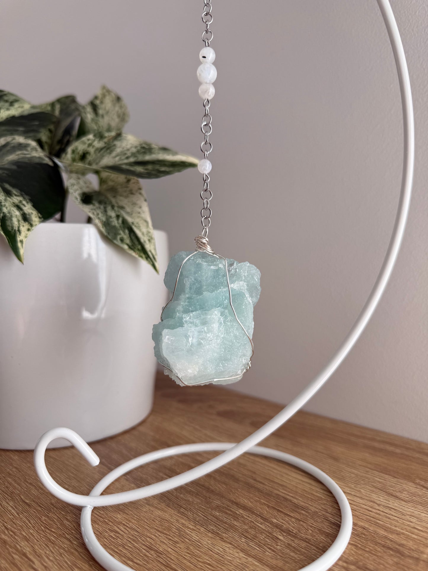 Aquamarine Wrapped Hanger Stand