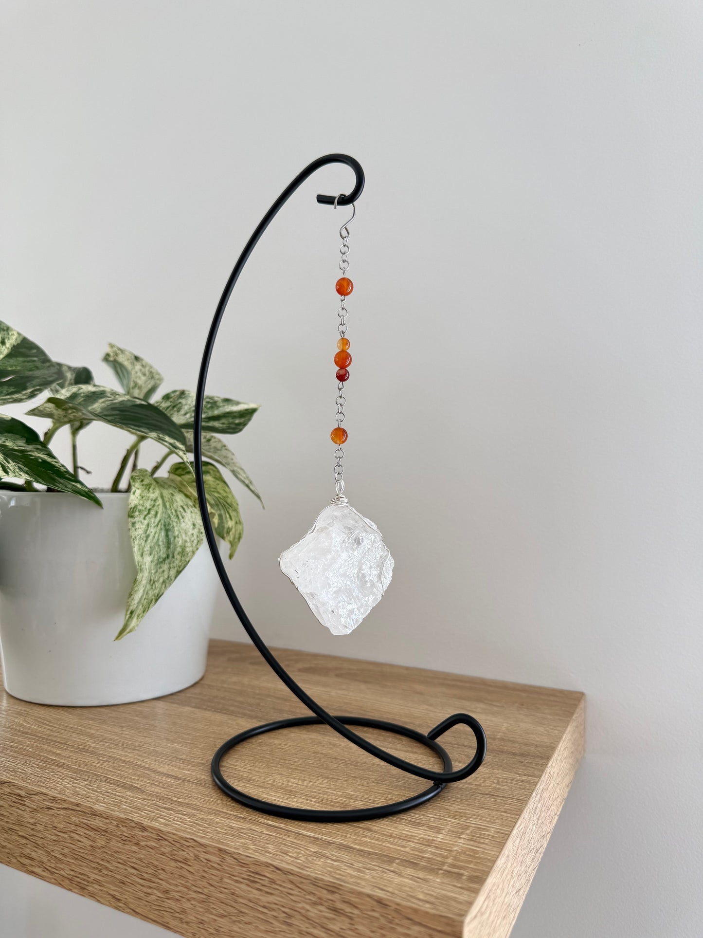 Clear Quartz Wrapped Gemstone Stand