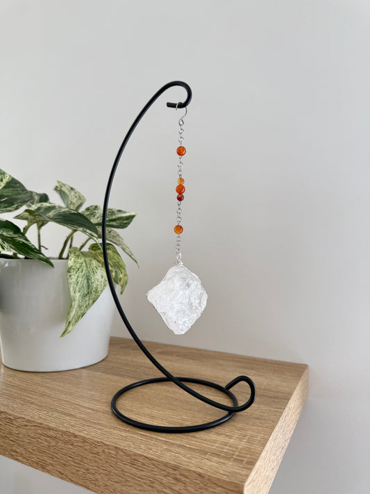 Clear Quartz Wrapped Gemstone Stand