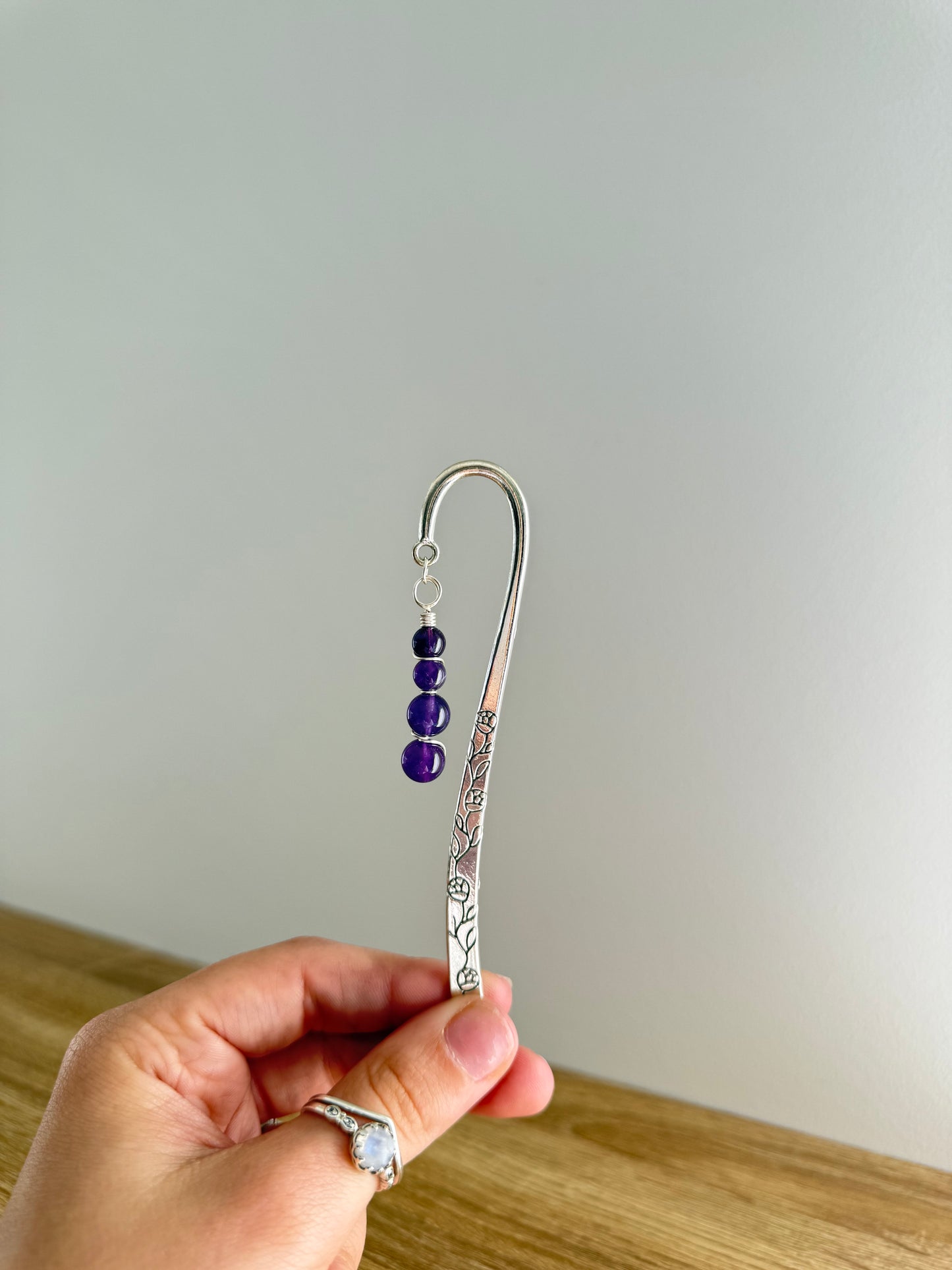Flower Bookmark - Amethyst
