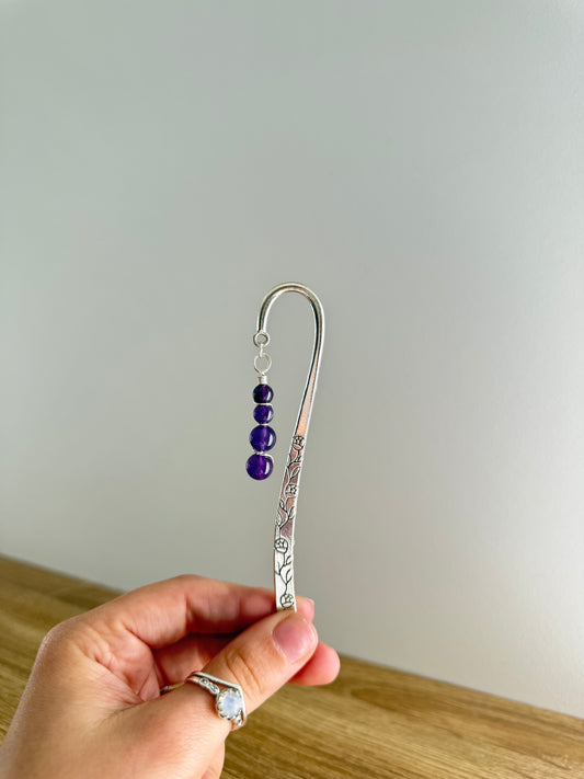 Flower Bookmark - Amethyst