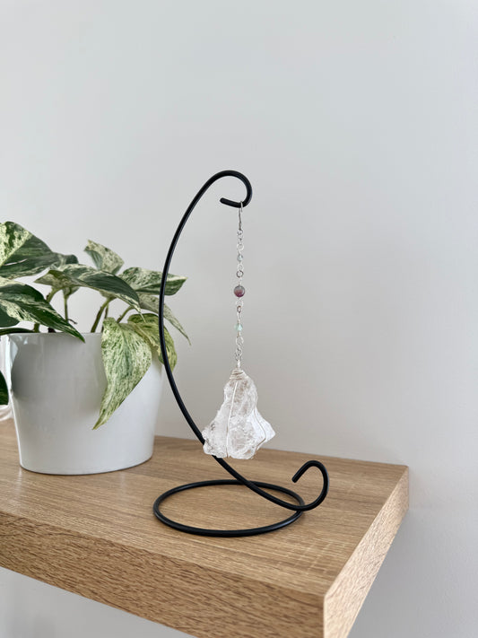 Clear Quartz Wrapped Gemstone Stand