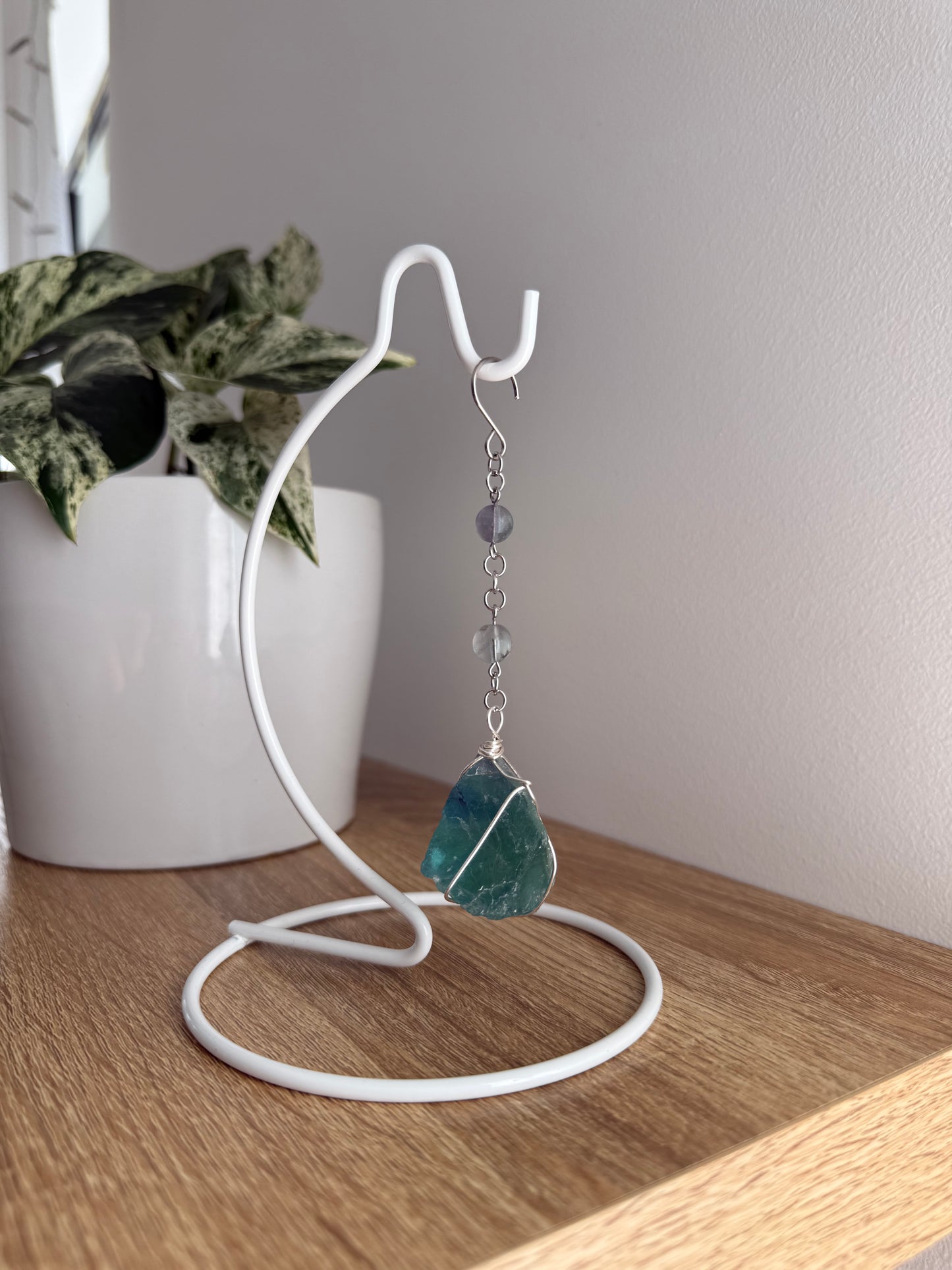 Fluorite Wrapped Hanger Stand