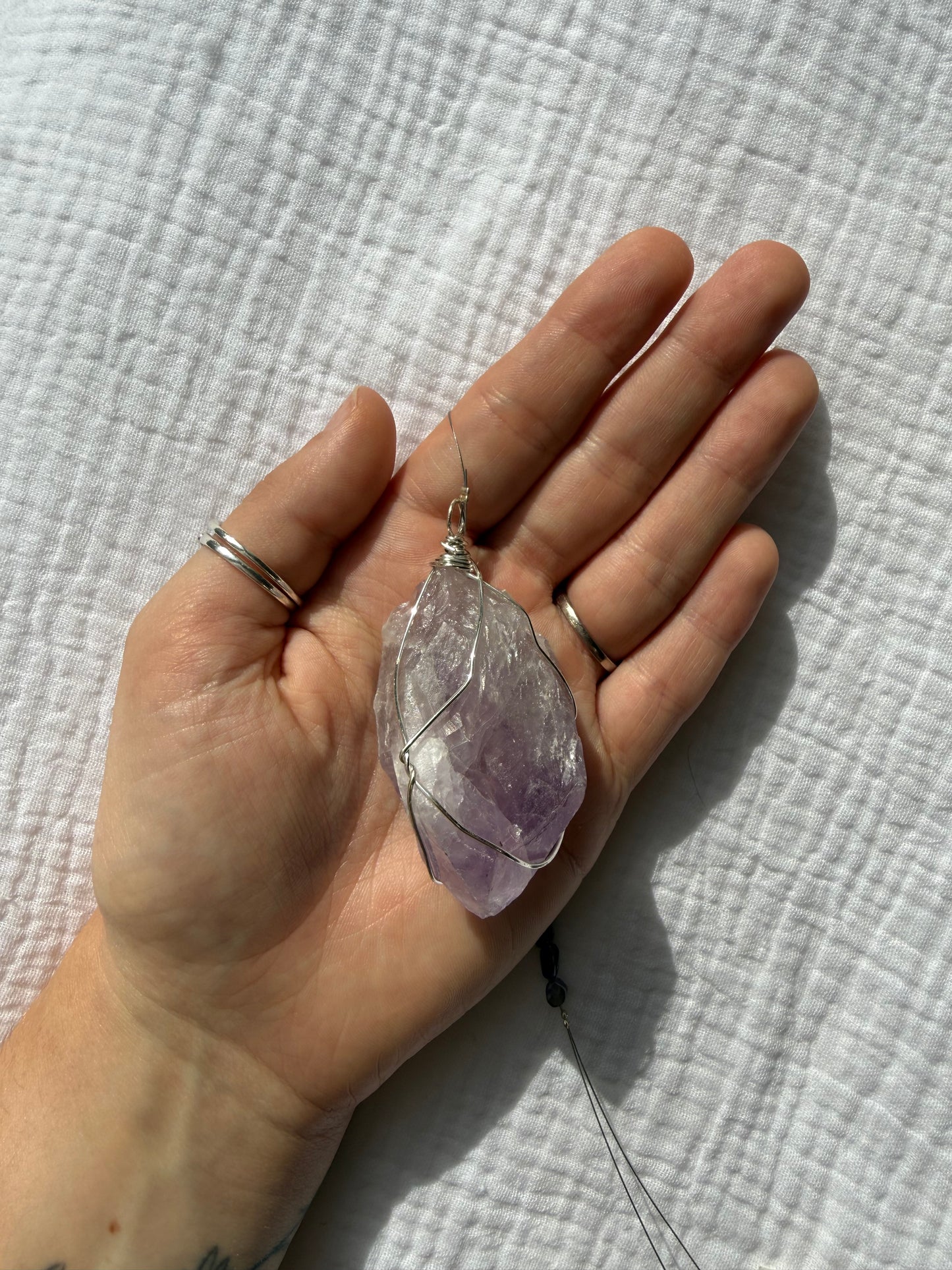 Amethyst Wrapped Hanger