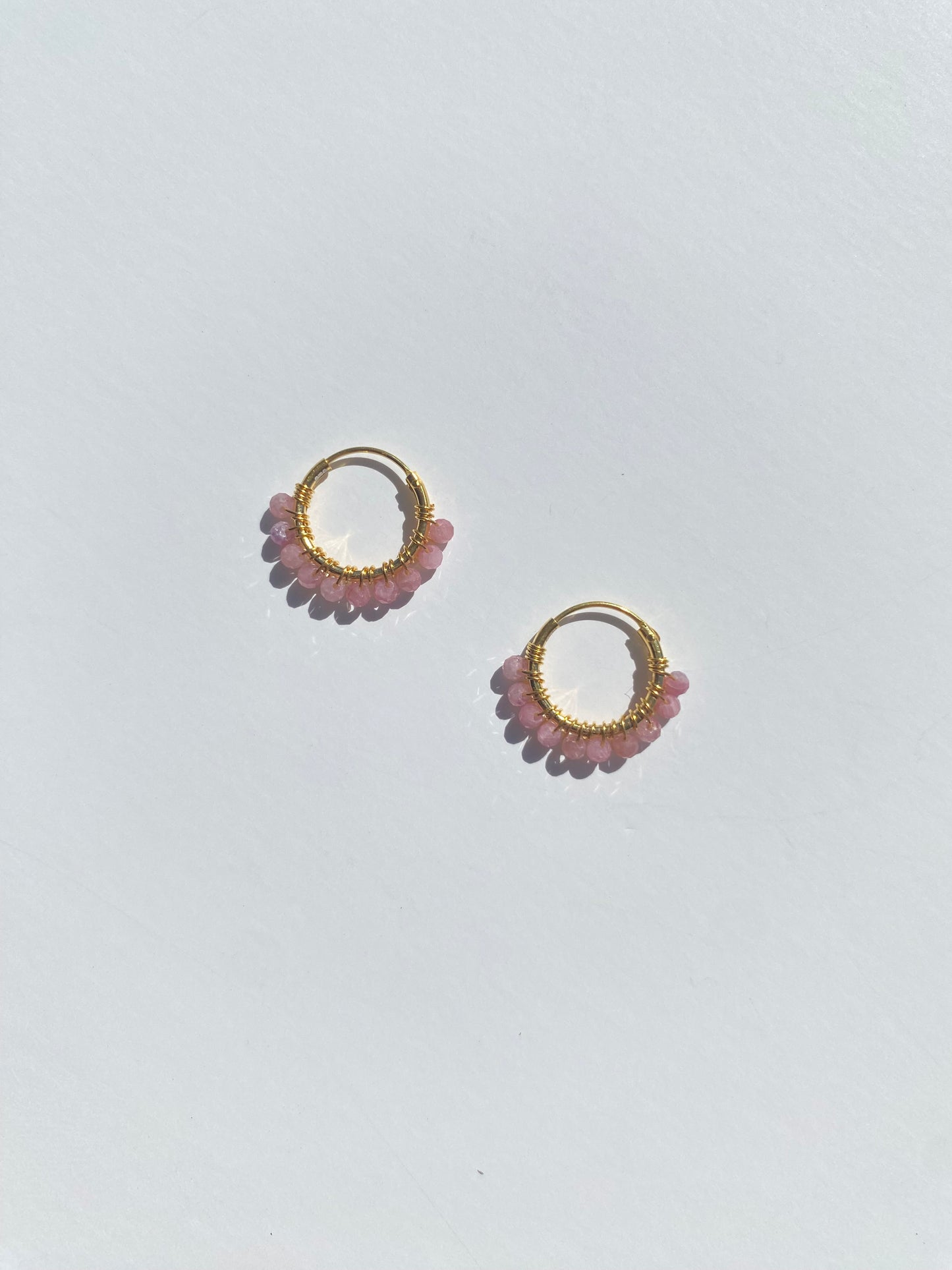 Alina Earring Gold - Pink Tourmaline