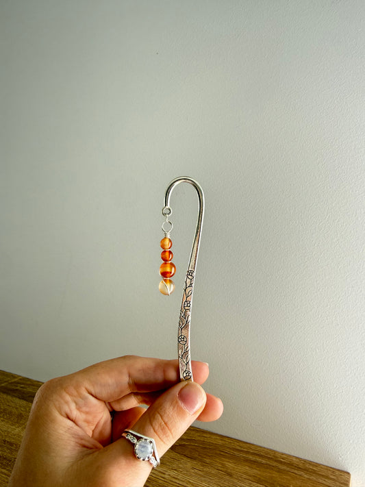 Flower Bookmark - Carnelian