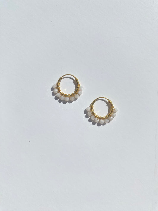 Alina Earring Gold - Quartz
