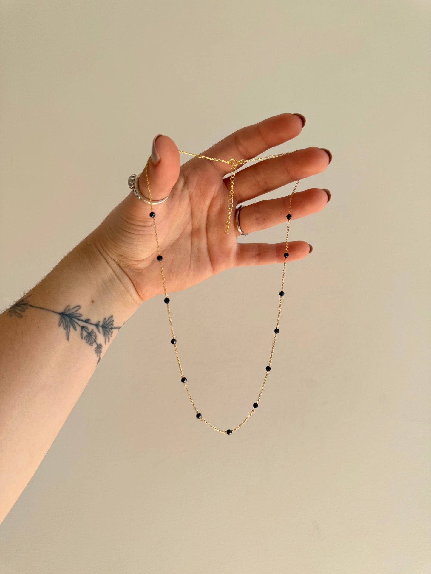 Ember Necklace Gold - Black Spinel