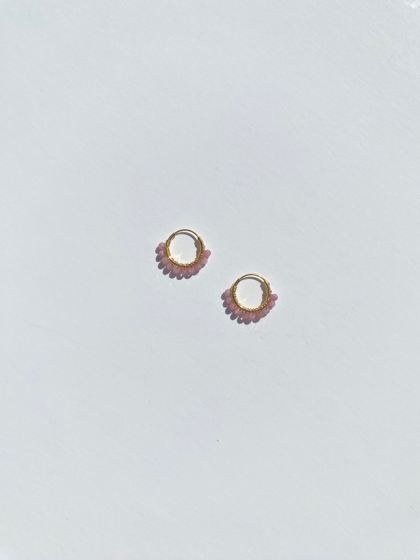 Alina Earring Gold - Pink Tourmaline