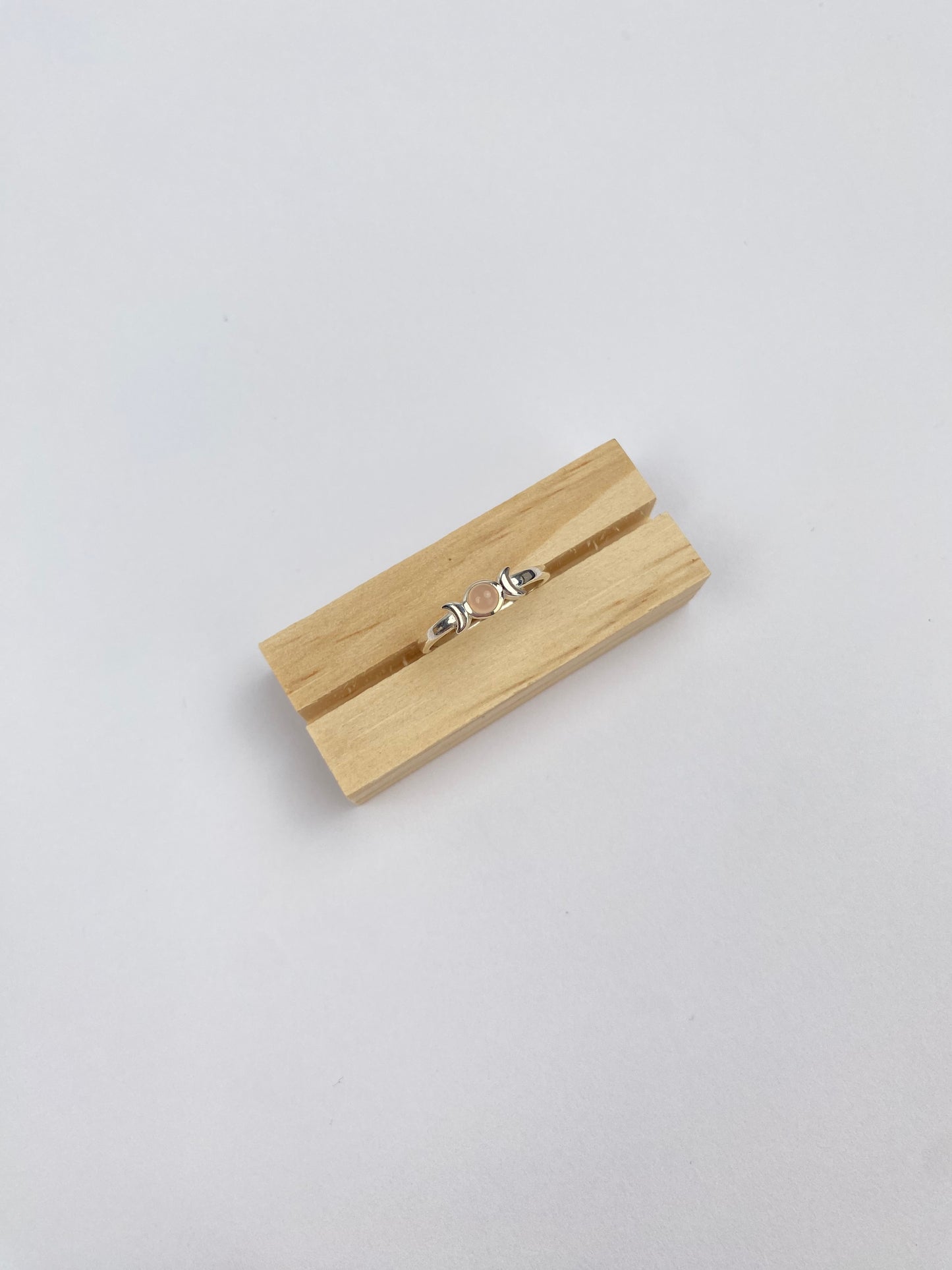 Lunula Ring - Rose Quartz