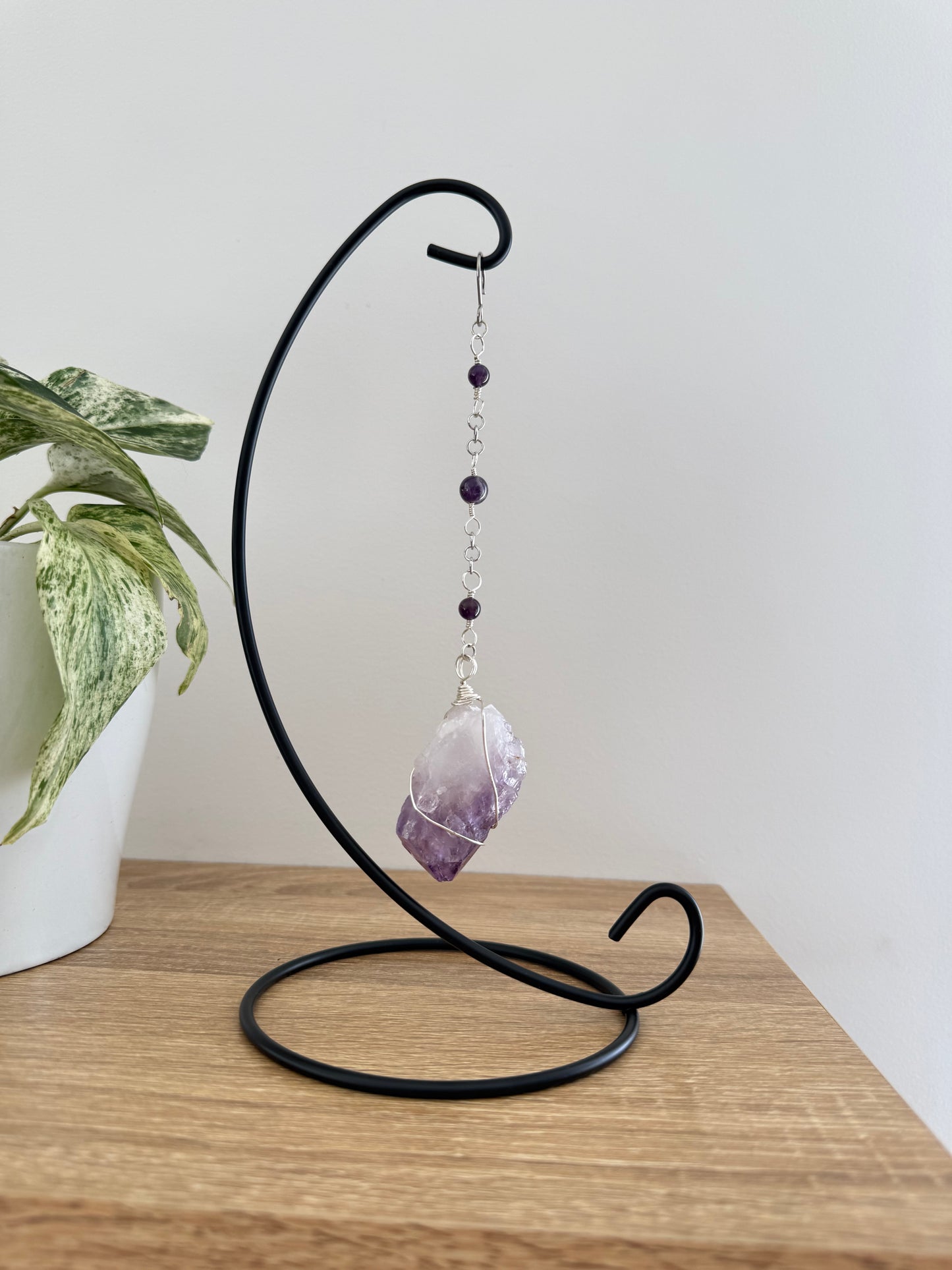 Amethyst Wrapped Gemstone Stand