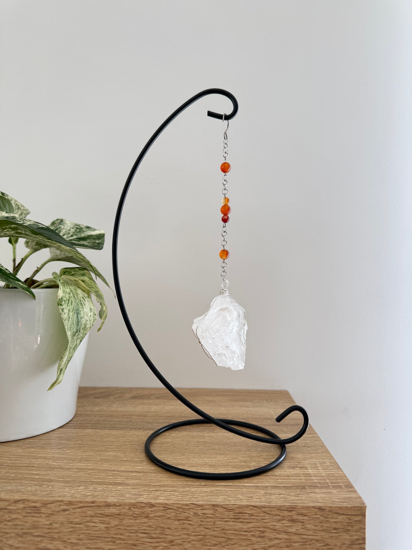 Clear Quartz Wrapped Gemstone Stand