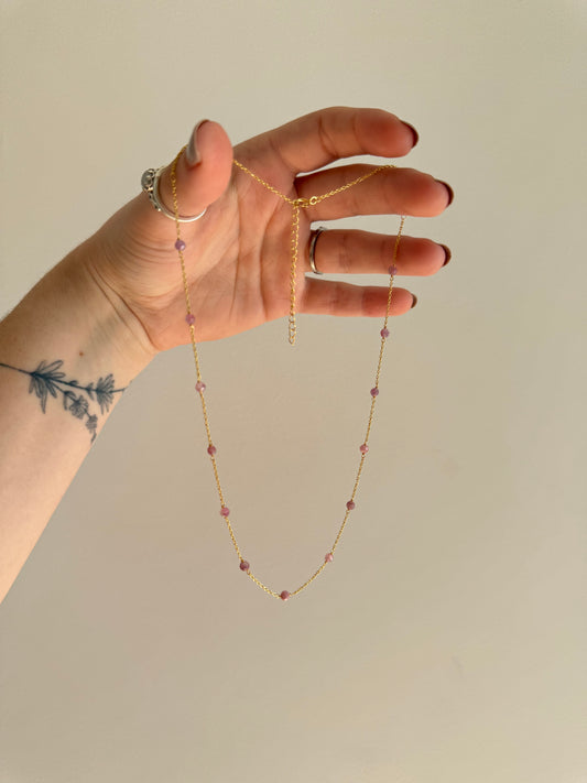 Ember Necklace Gold - Pink Tourmaline