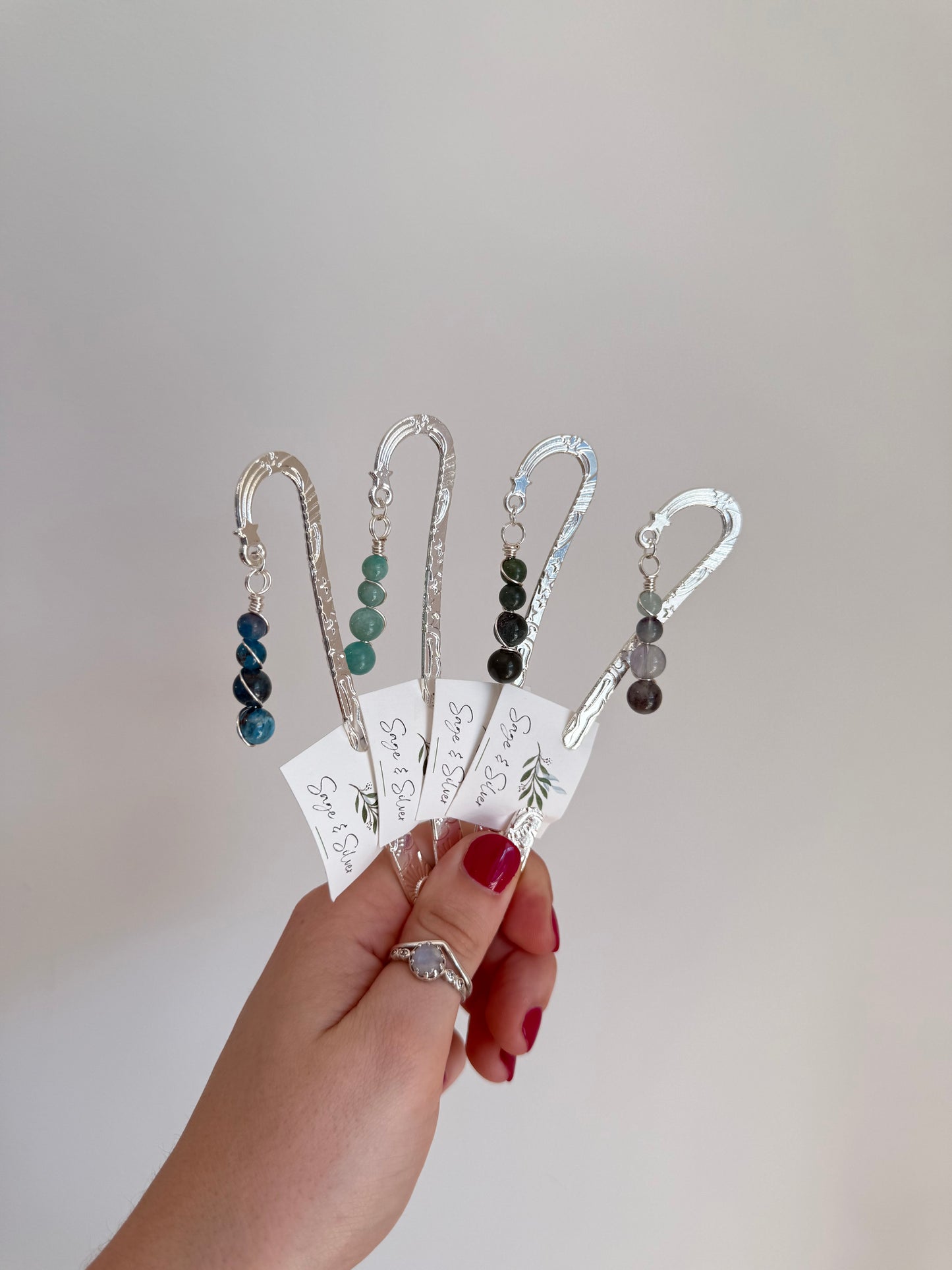 Celestial Bookmark - Moss Agate