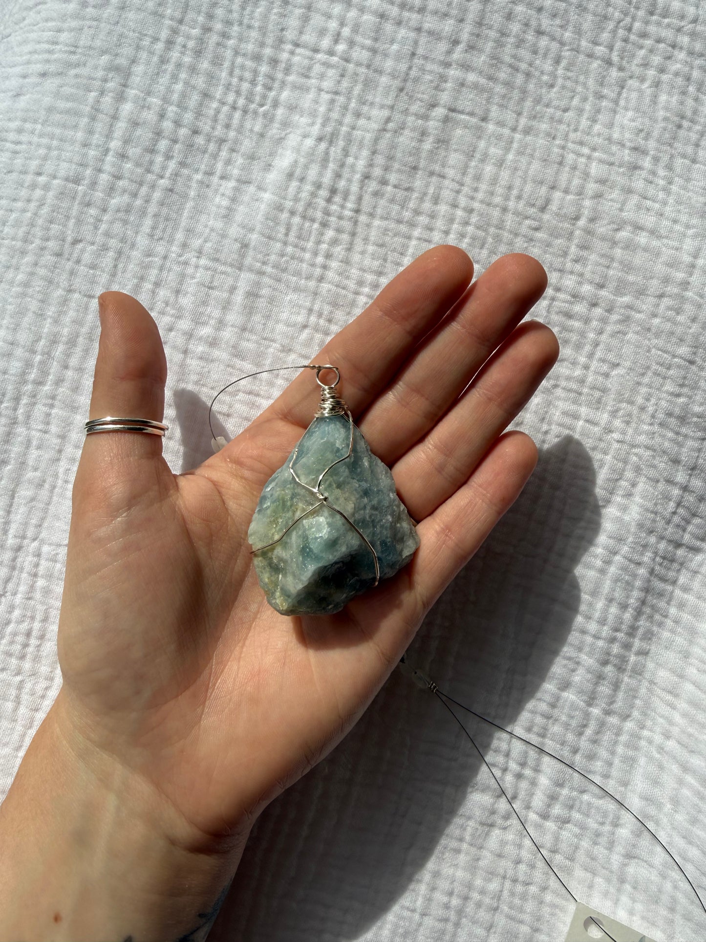 Aquamarine Wrapped Hanger