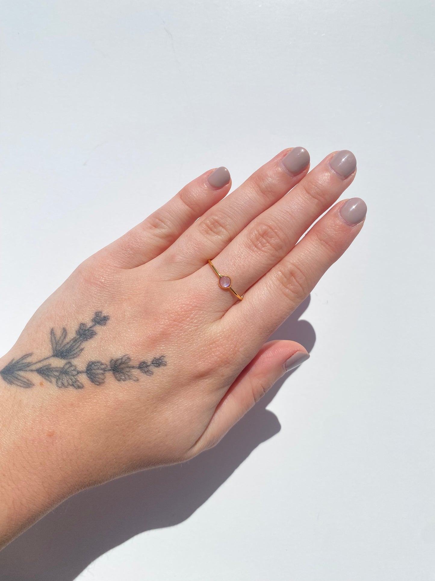 Aurora Ring Gold - Rose Quartz