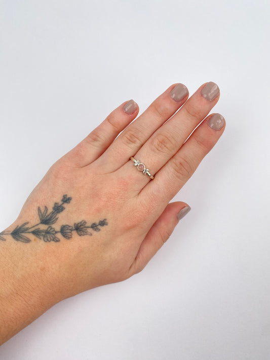 Lunula Ring - Rose Quartz
