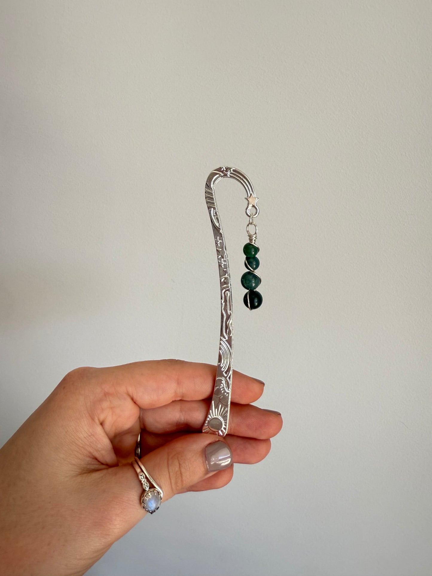 Celestial Bookmark - Moss Agate