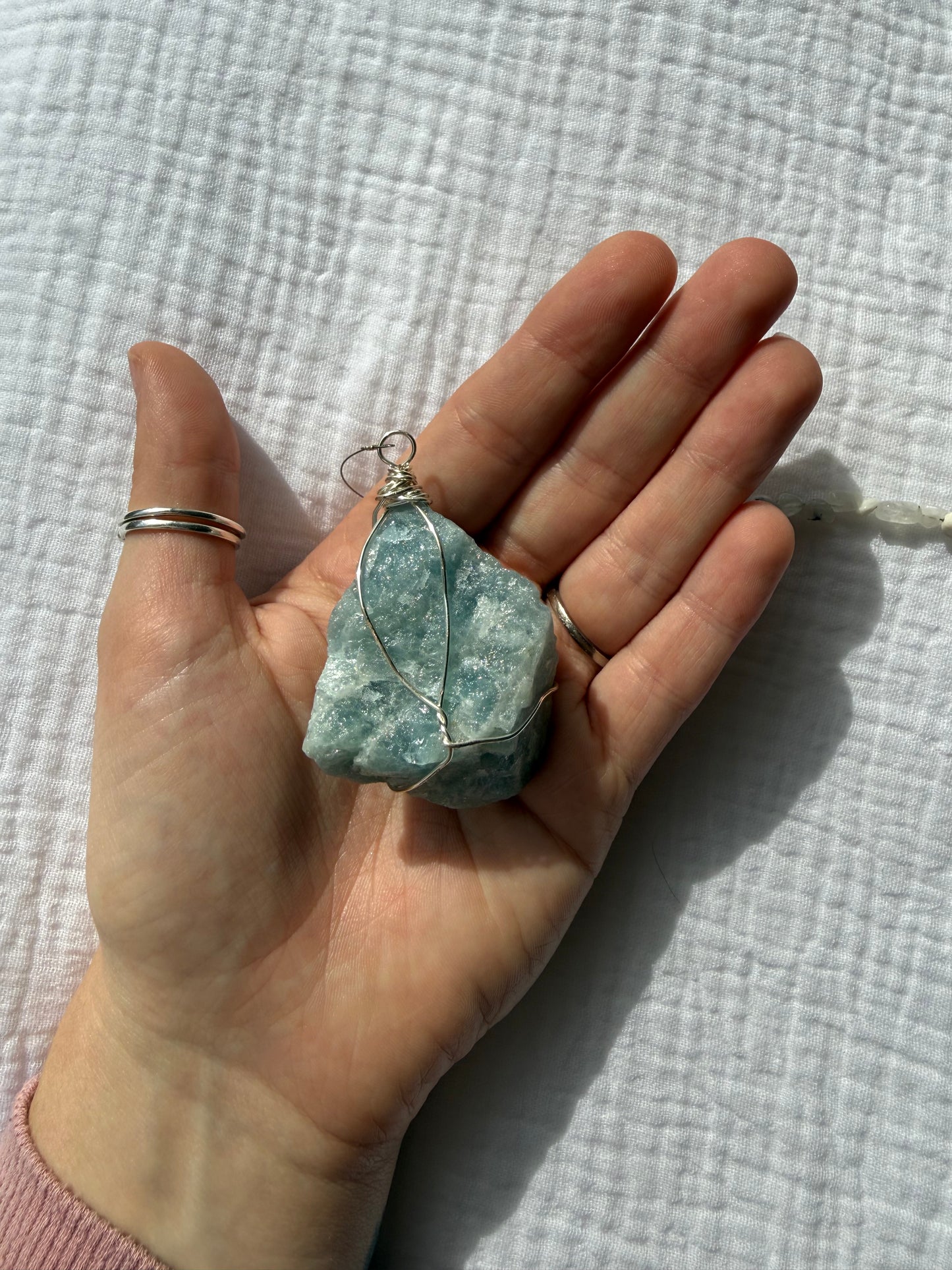 Aquamarine Wrapped Hanger