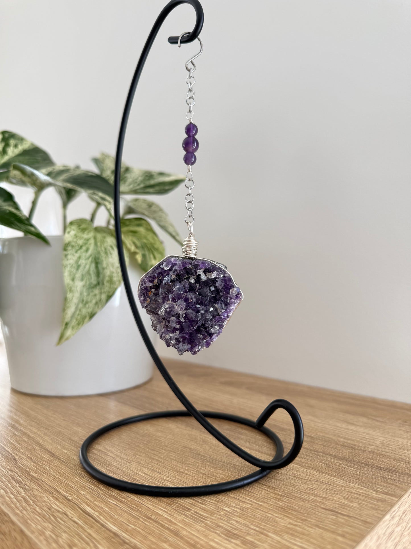 Amethyst Wrapped Cluster Stand