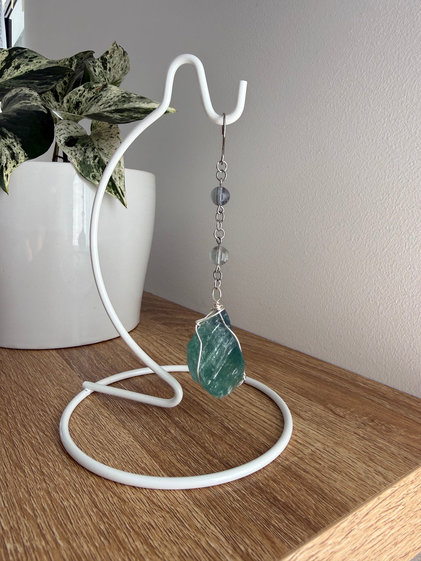 Fluorite Wrapped Hanger Stand