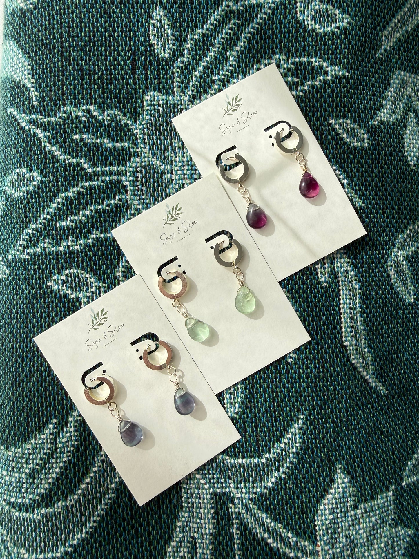 Cleo Earrings - Fluorite
