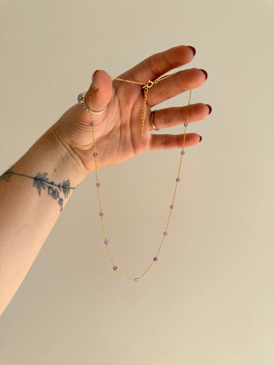 Ember Necklace Gold - Amethyst