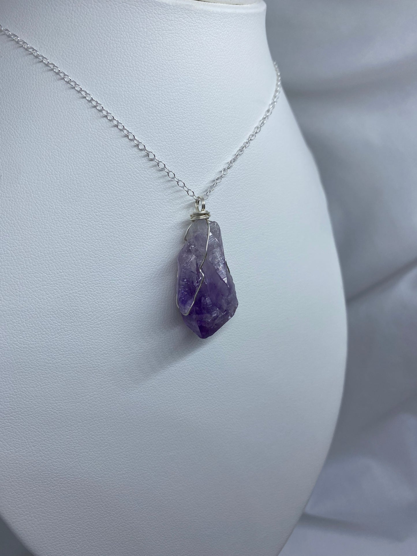 Amethyst Wrapped Pendant D