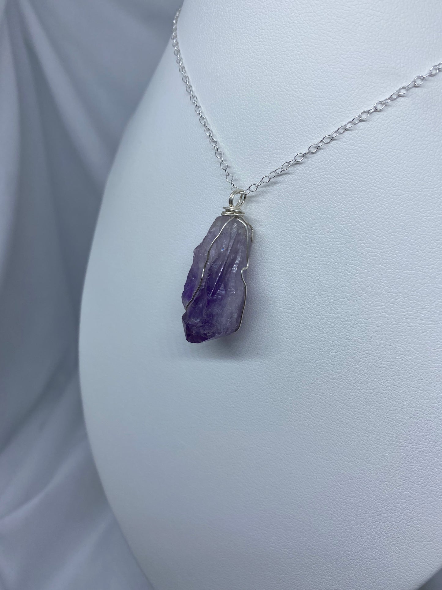 Amethyst Wrapped Pendant D